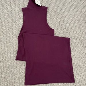 Turtleneck maroon midi dress from Zara